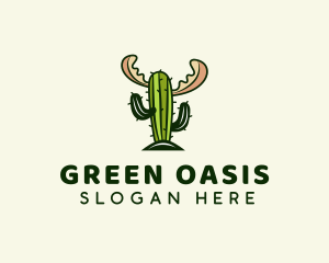 Succulent - Cactus Moose Antler logo design