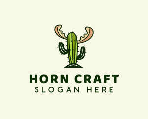 Cactus Moose Antler logo design