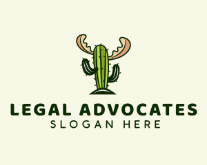 Cactus Moose Antler logo design