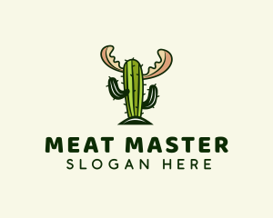 Cactus Moose Antler logo design