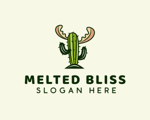 Cactus Moose Antler logo design