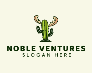 Cactus Moose Antler logo design