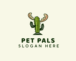 Cactus Moose Antler logo design