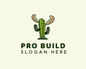 Cactus Moose Antler logo design