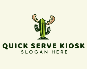 Cactus Moose Antler logo design