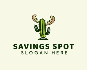 Cactus Moose Antler logo design