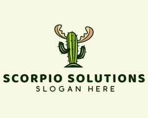 Cactus Moose Antler logo design