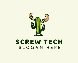 Cactus Moose Antler logo design