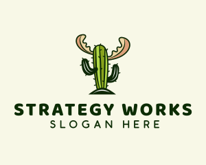 Cactus Moose Antler logo design