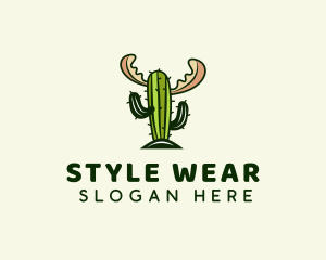 Cactus Moose Antler logo design