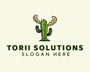 Cactus Moose Antler logo design