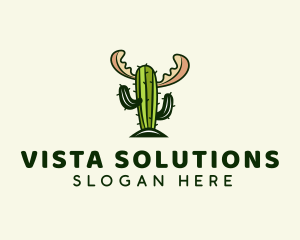 Cactus Moose Antler logo design