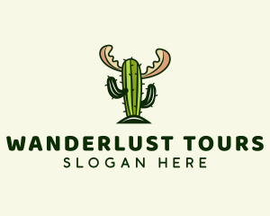 Cactus Moose Antler logo design