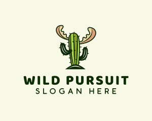 Cactus Moose Antler logo design