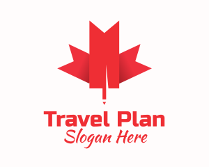 Itinerary - Canadian Maple Leaf logo design