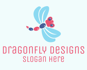 Dragonfly - Cute Flying Dragonfly logo design