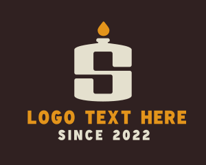 Liqueur - Alcohol Lamp Letter S logo design