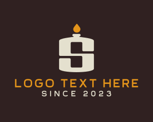 Torch - Alcohol Lamp Letter S logo design