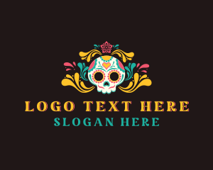 Muerte - Creative Skull Festival logo design