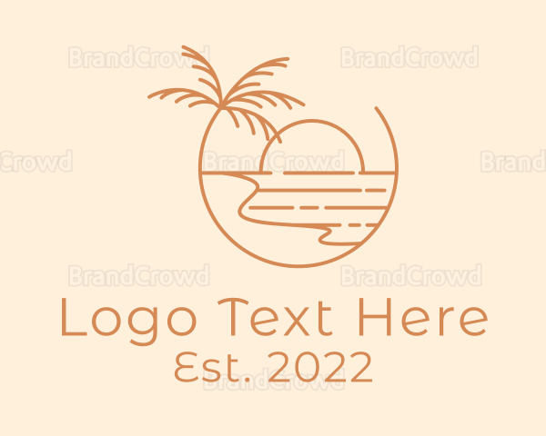 Tropical Beach Resort Logo