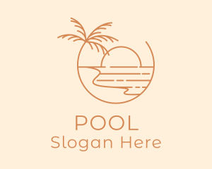 Tropical Beach Resort Logo