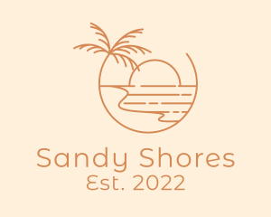 Tropical Beach Resort logo design