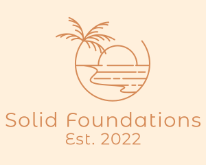 Coastal - Tropical Beach Resort logo design