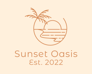 Tropical Beach Resort logo design