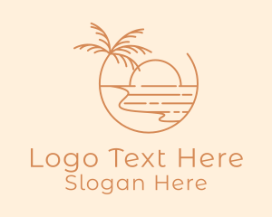 Tropical Beach Resort Logo