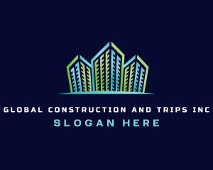 Real Estate Skyscraper Building Logo