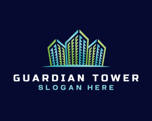 Real Estate Skyscraper Building logo design