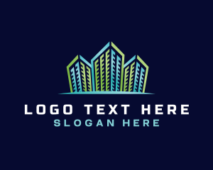 Real Estate Skyscraper Building Logo