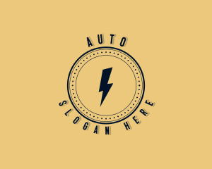 Thunder Lightning Badge Logo