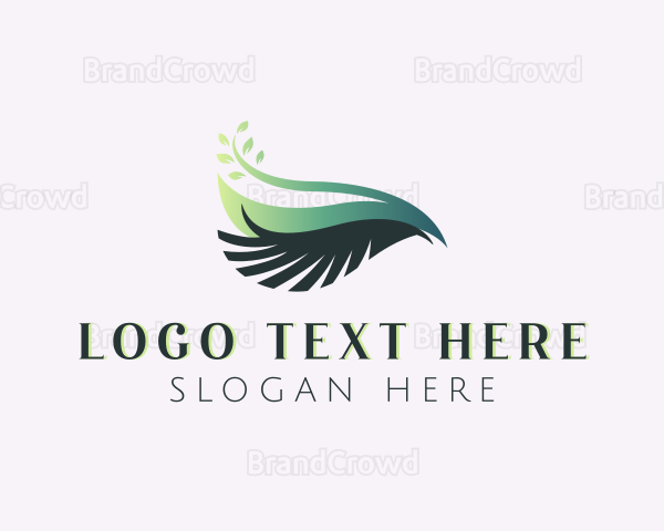 Leaf Eyelash Makeup Logo