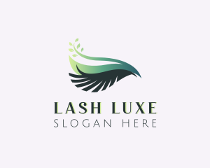 Leaf Eyelash Makeup logo design