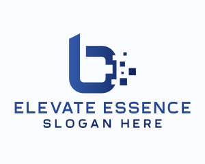 Digital Pixel Letter B Logo