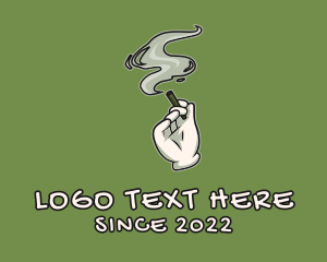 Hemp - Weed Hand Smoker logo design