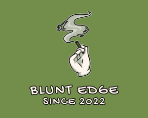 Blunt - Weed Hand Smoker logo design