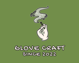 Gloves - Weed Hand Smoker logo design