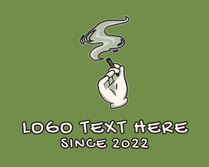 Mural Artist - Weed Hand Smoker logo design