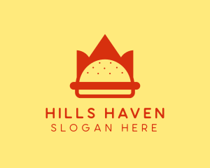 Spicy Burger Crown   logo design