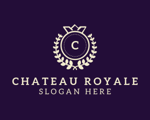 Royal Crown Wreath  logo design