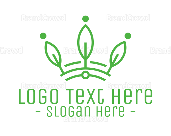 Green Leaf Tech Crown Logo