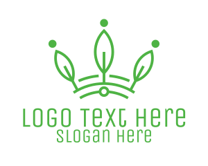 Green Leaf Tech Crown Logo