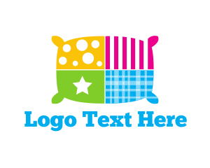 Material - Colorful Textile Pillow logo design