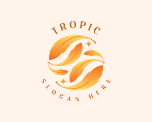 Tropical Leaf Resort logo design