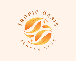 Tropical Leaf Resort logo design