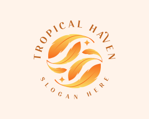 Tropical Leaf Resort logo design