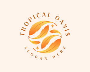 Tropical Leaf Resort logo design