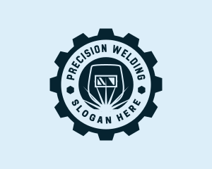 Welding Mask Cogwheel logo design